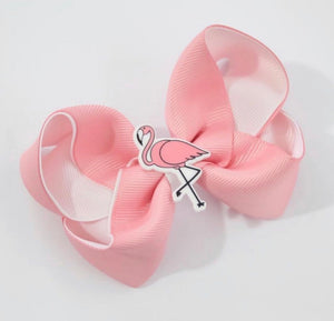 ‘Freya’ Flamingo Large Boutique Bow