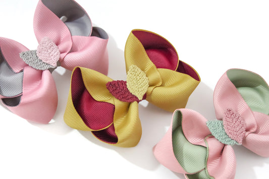 Autumnal Leaf Large Boutique Bows